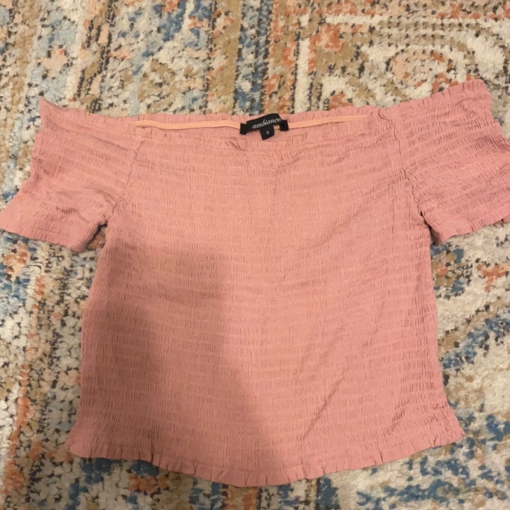 Pink Off The Shoulder Top